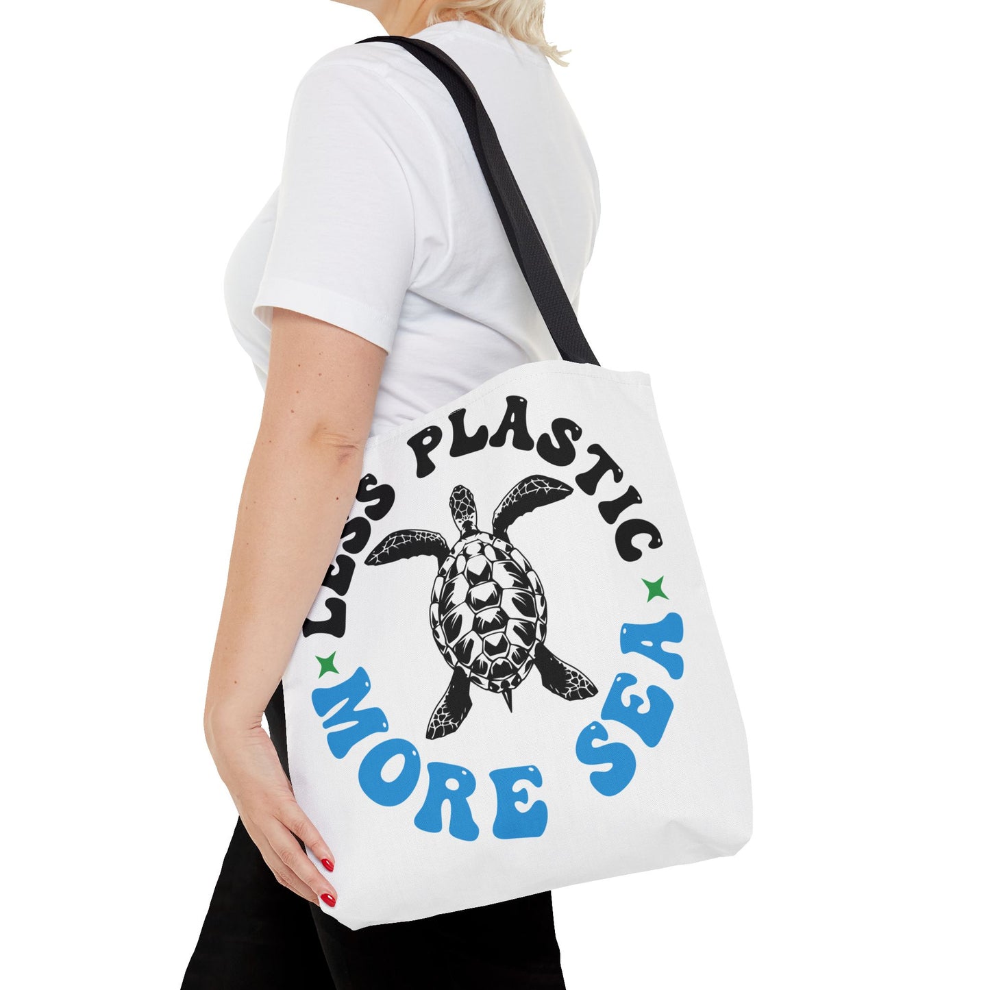 Eco-Friendly Tote Bag - 'Less Plastic More Sea' - Perfect for Beach Lovers & Environmentalists