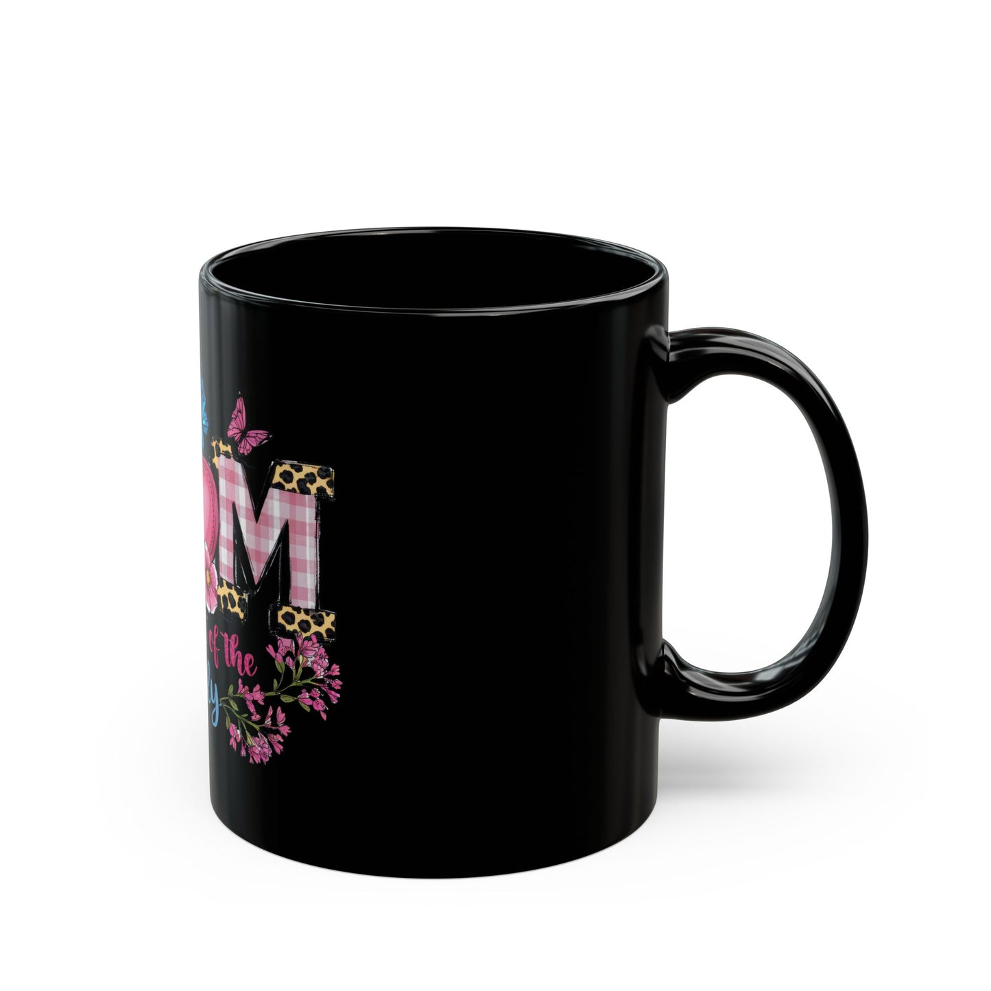 Mom Heart Black Mug - 11oz | Perfect Gift for Mother's Day & Family Celebrations