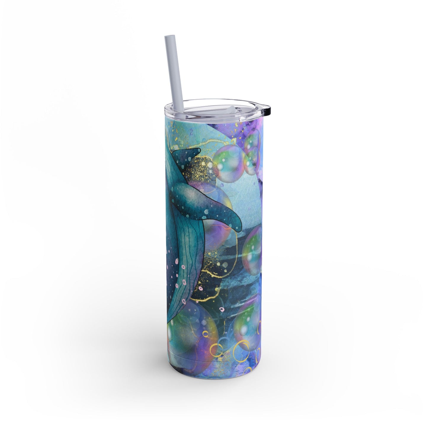 Whimsical Ocean-Themed 20oz Skinny Tumbler - Perfect for Beach Lovers & Eco-Friendly Sippers