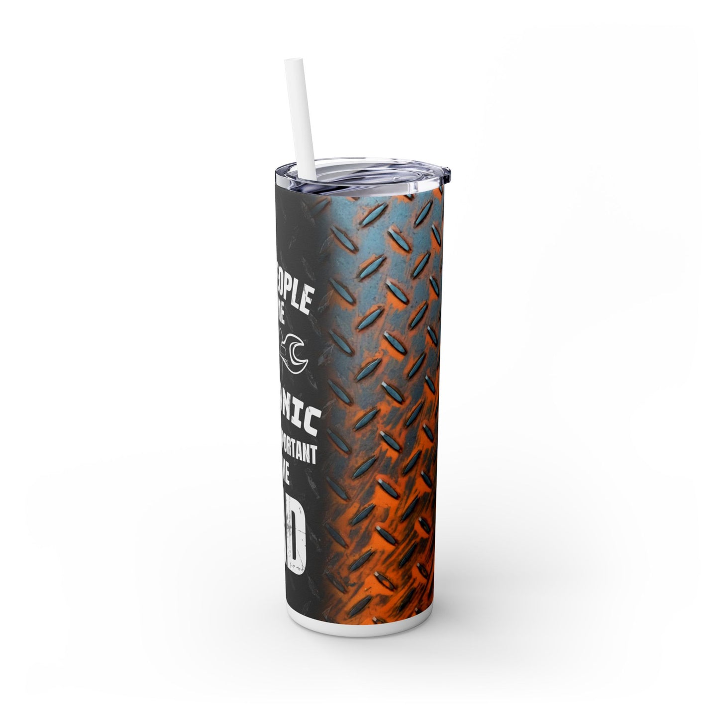 Dad Mechanic Skinny Tumbler with Straw - 20oz, Perfect Gift for Father's Day