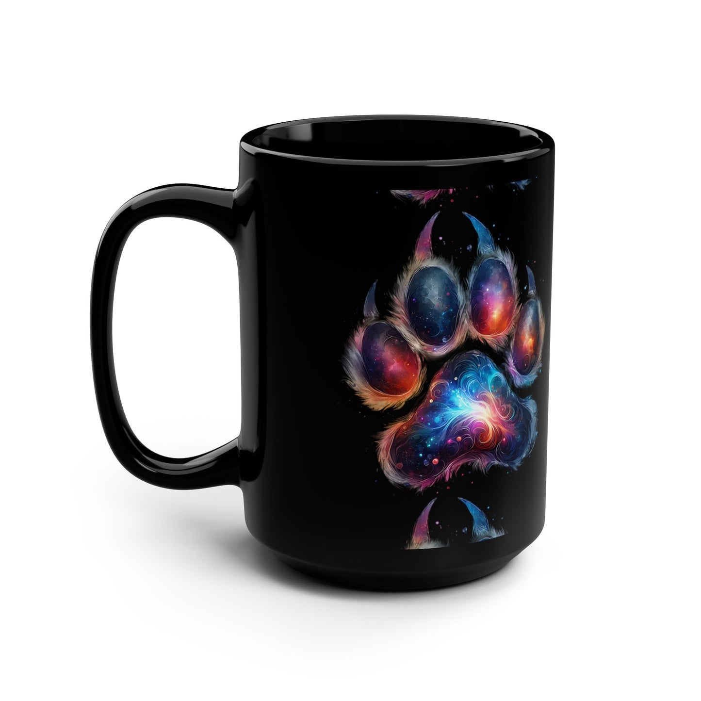 Galaxy Paw Print Mug – Cosmic Pet Lover Gift, 15oz
