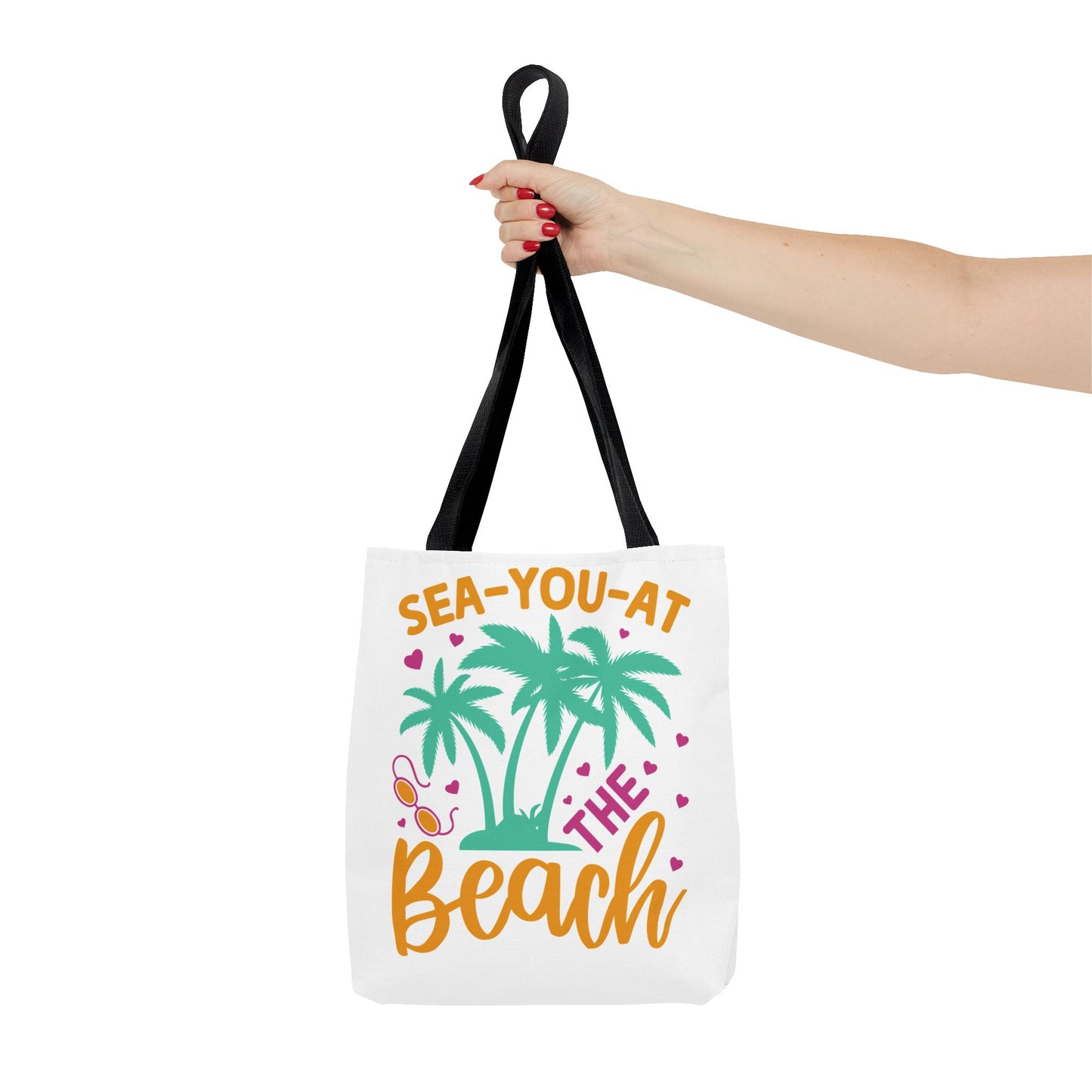 Tote Bag - "Sea-You-At The Beach" Summer Tote with Palm Trees