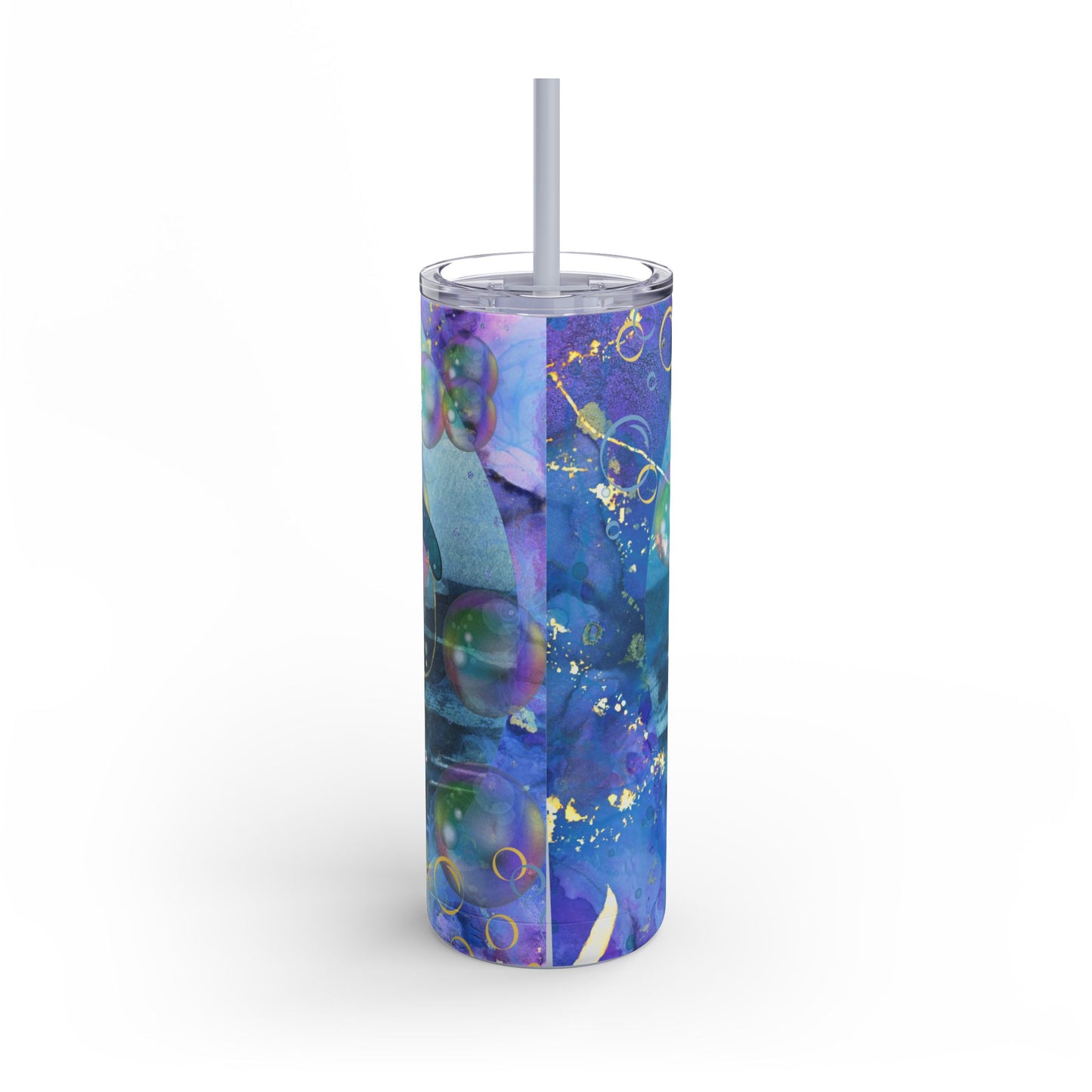 Whimsical Ocean-Themed 20oz Skinny Tumbler - Perfect for Beach Lovers & Eco-Friendly Sippers