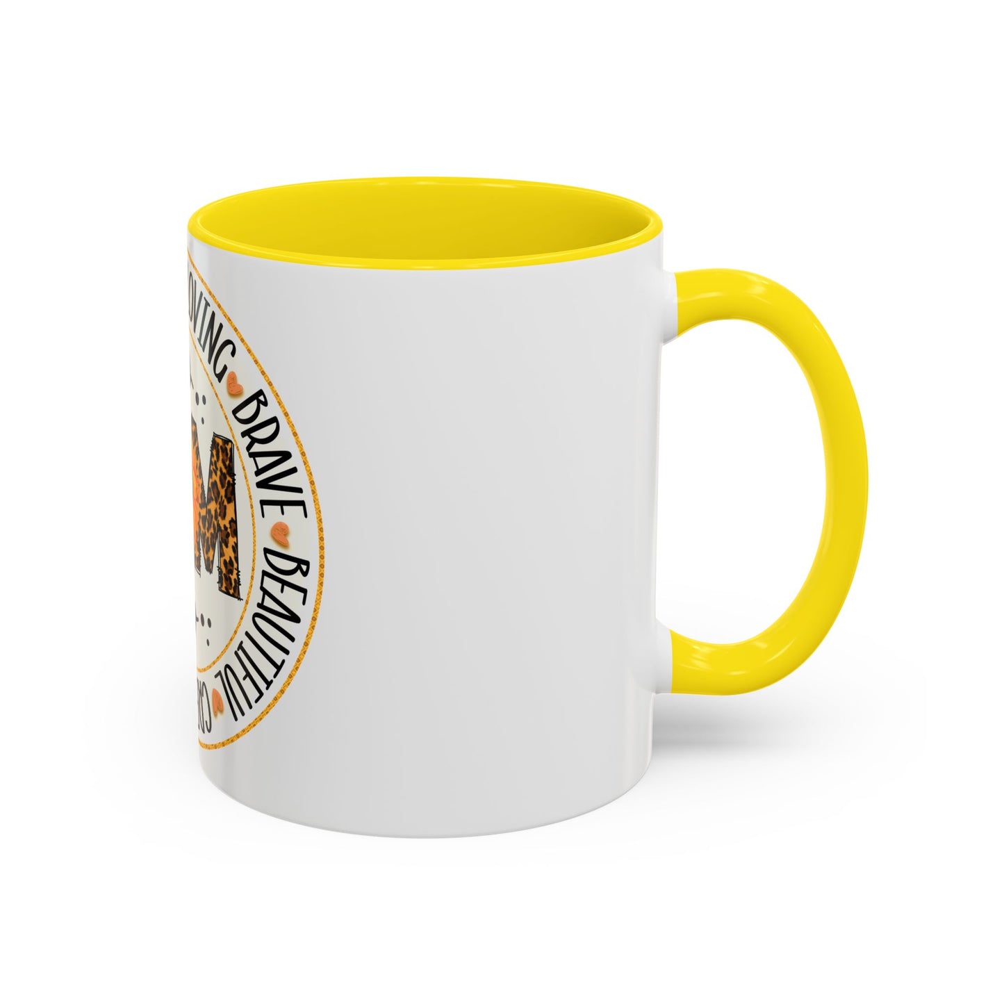 Mom Strong Coffee Mug - Leopard Print & Sunflower Design, 11oz