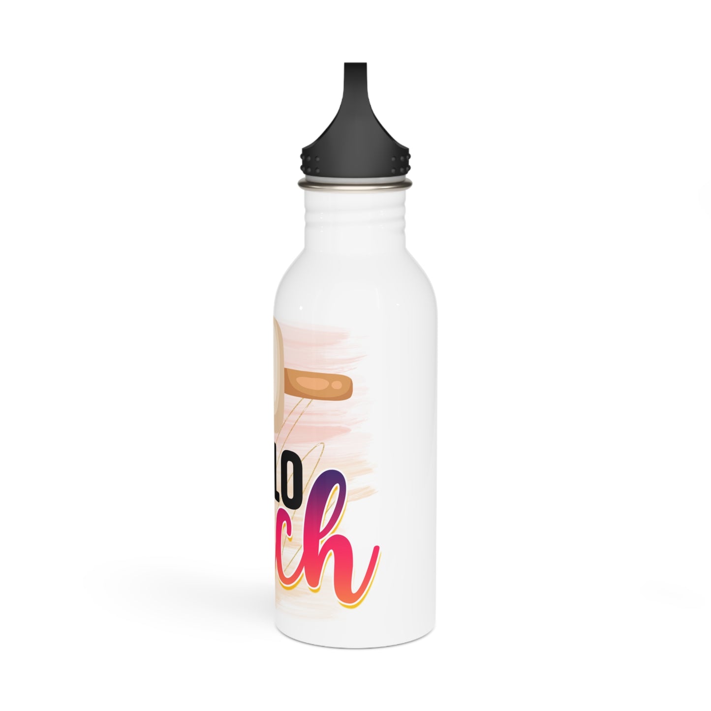 Hello Beach Stainless Steel Water Bottle - Colorful Summer Drinkware for Beach Lovers