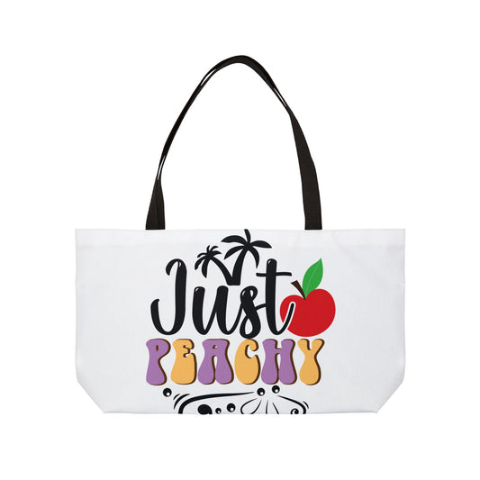 Just Peachy Weekender Tote Bag – Stylish Summer Tote for Travel & Beach Days