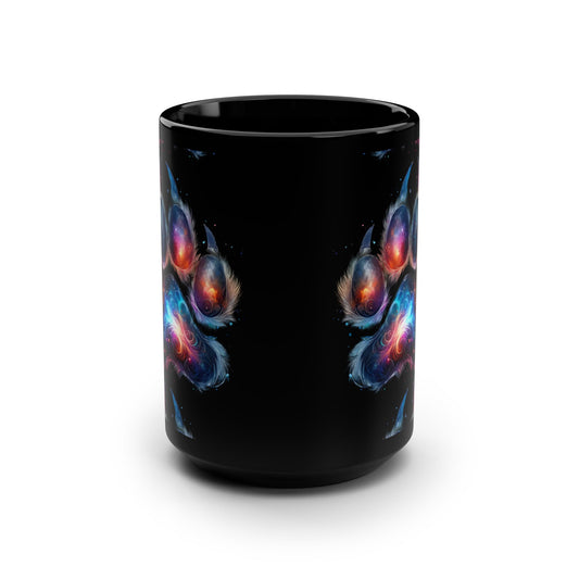 Galaxy Paw Print Mug – Cosmic Pet Lover Gift, 15oz
