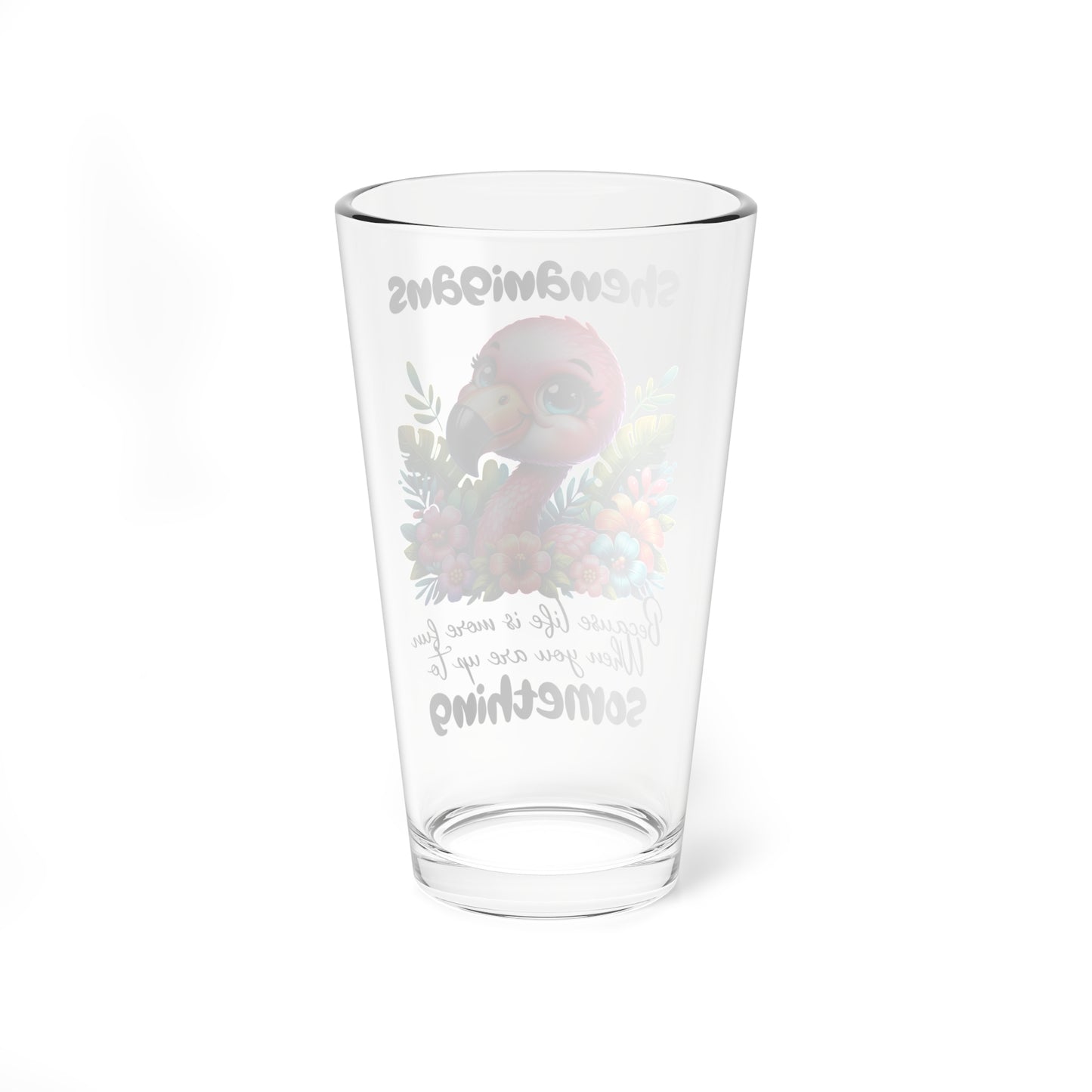 Shenanigans Flamingo Pint Glass