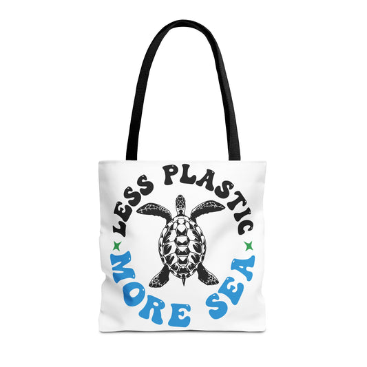 Eco-Friendly Tote Bag - 'Less Plastic More Sea' - Perfect for Beach Lovers & Environmentalists