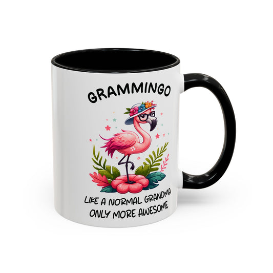 Grammingo Coffee Mug - Floral Flamingo Design for Awesome Grandmas