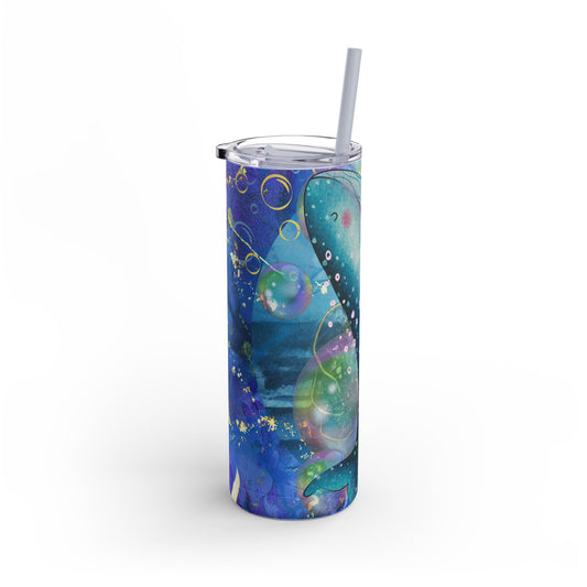 Whimsical Ocean-Themed 20oz Skinny Tumbler - Perfect for Beach Lovers & Eco-Friendly Sippers