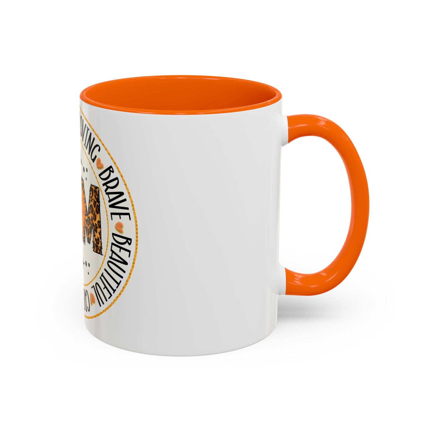 Mom Strong Coffee Mug - Leopard Print & Sunflower Design, 11oz