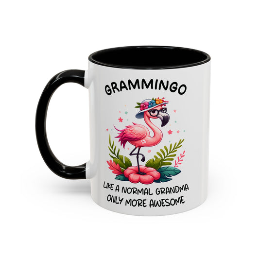Grammingo Coffee Mug - Floral Flamingo Design for Awesome Grandmas