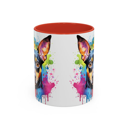 Colorful Min Pin  Lover Coffee Mug 11oz
