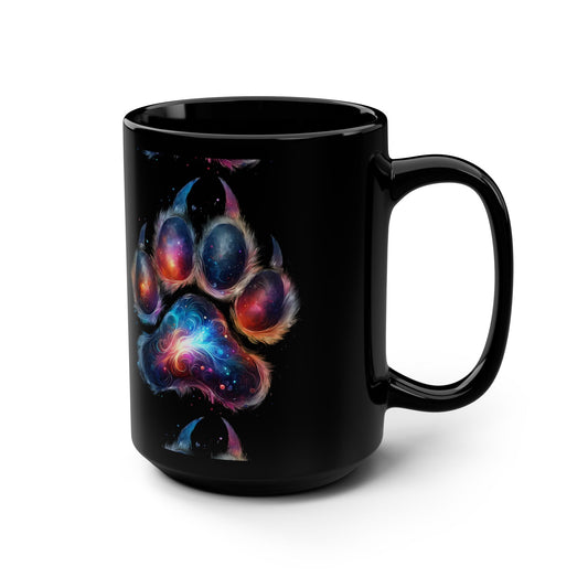Galaxy Paw Print Mug – Cosmic Pet Lover Gift, 15oz