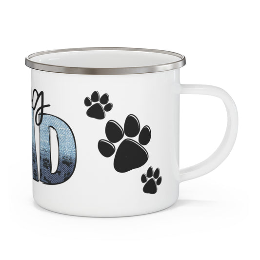 Dog Dad Enamel Camping Mug - Perfect Gift for Pet Lovers