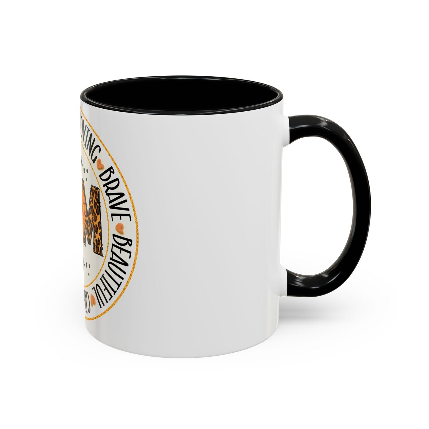 Mom Strong Coffee Mug - Leopard Print & Sunflower Design, 11oz