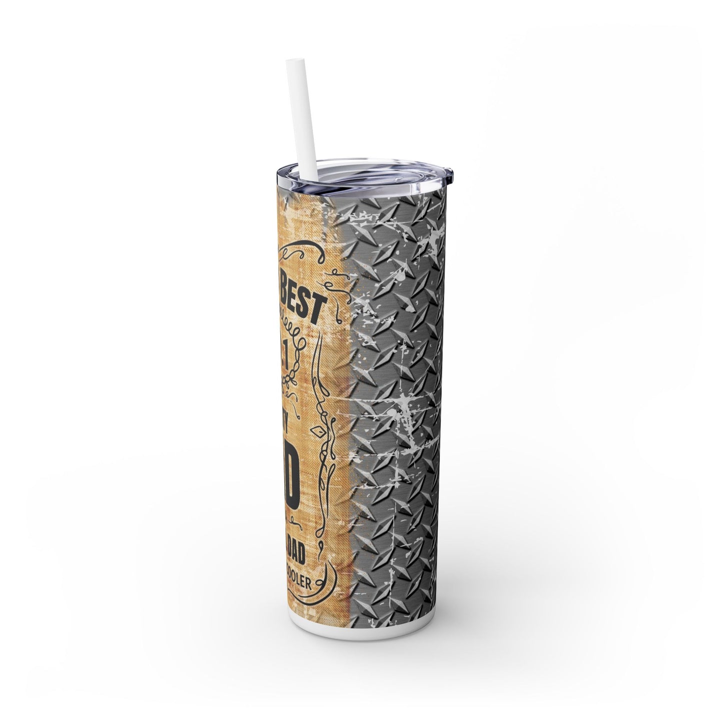 World's Best Dad Skinny Tumbler with Straw - 20oz Insulated Drinkware for Father's Day & Everyday Use
