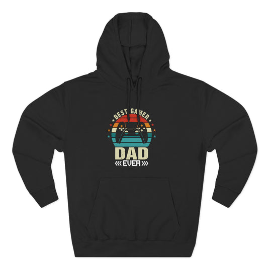 Best Gamer Dad Fleece Hoodie | Perfect Gift for Gaming Fathers