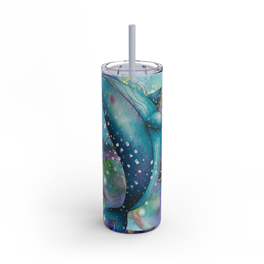 Whimsical Ocean-Themed 20oz Skinny Tumbler - Perfect for Beach Lovers & Eco-Friendly Sippers
